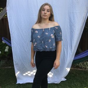 Floral printed crop top